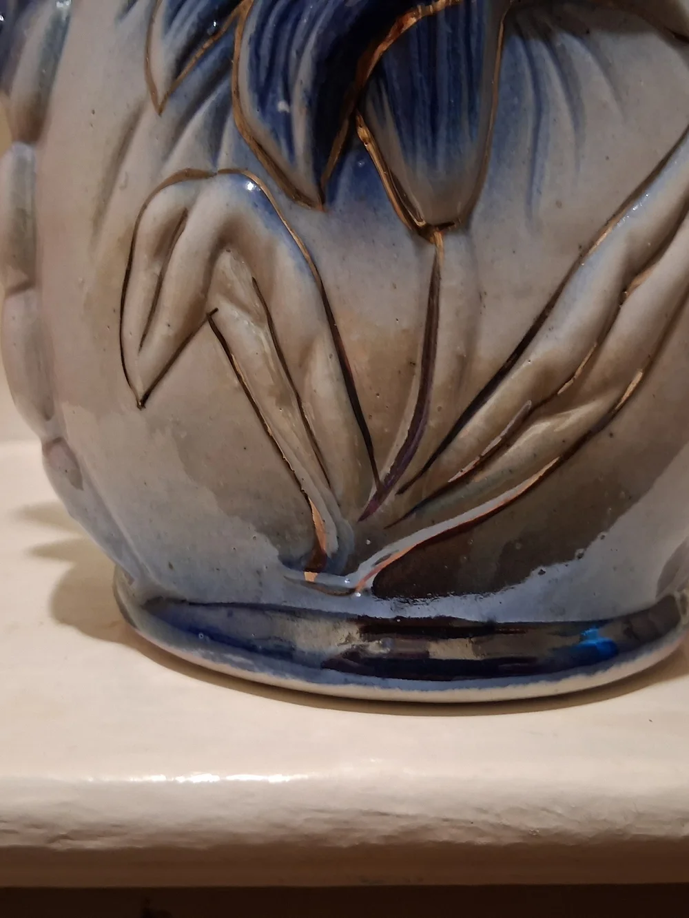 Vintage Lusterware Hand Painted Twin Handled Vase